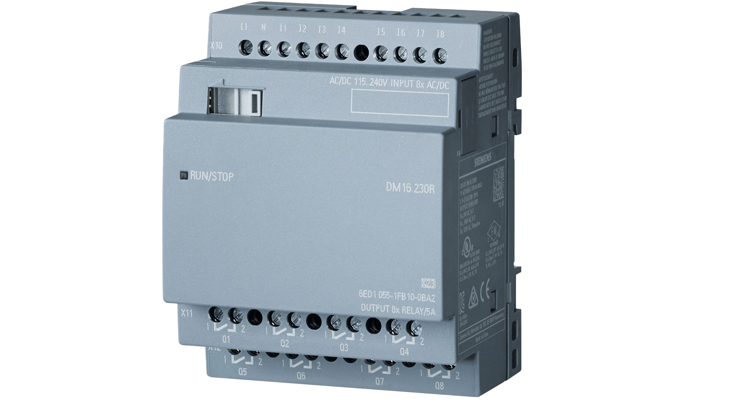 ماژول گسترش LOGO! DM16 230 Rکدفنی 6ED1055-1FB10-0BA2 زیمنس